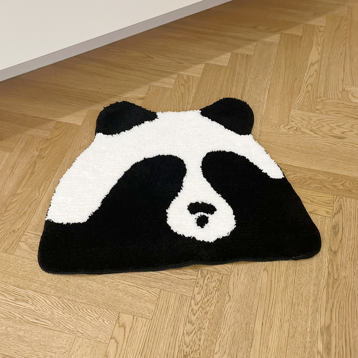 Panda Funny Tufting Black White Living Room Carpet Irregular Bathroom Mat Soft Bedroom Floor Doormat Holiday Rug Aesthetic Pad