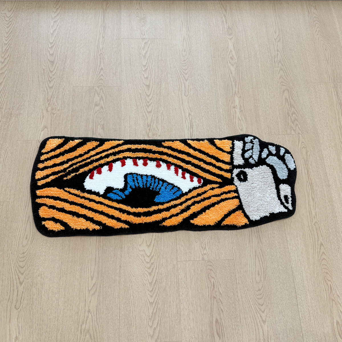 Eye Shape Yellow Lighter Small Rug Cool Mat Bathmat Rug Carpet Entrance Doormat Floor Anti Slip Foot Pad Aesthetic Home Decor