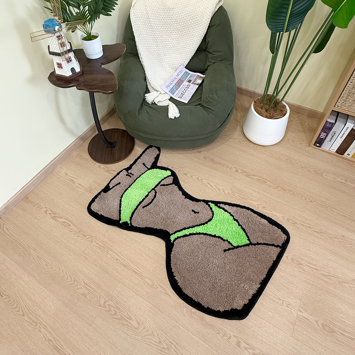 Sexy Bikini Tufting Rug Bathroom Mat Soft Body Chic Carpet Bedroom Rug Living Area Floor Pad Doormat Aesthetic Home Room Decor