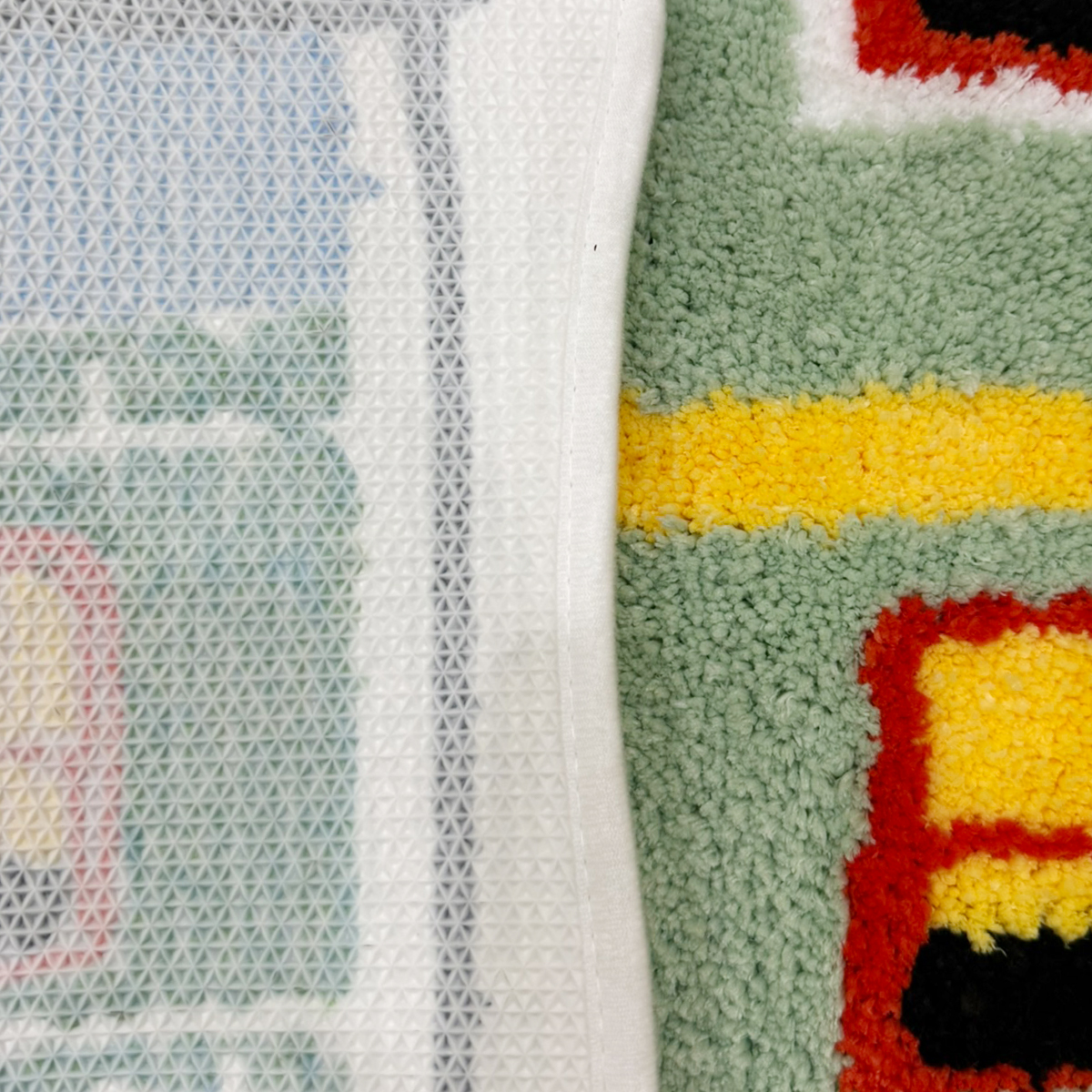 Colorful Balloon House Tufted Area Rug Bedroom Mat Simple Aesthetic Kawaii Housewarming Gift Handmade Non-Slip Decorative Rug