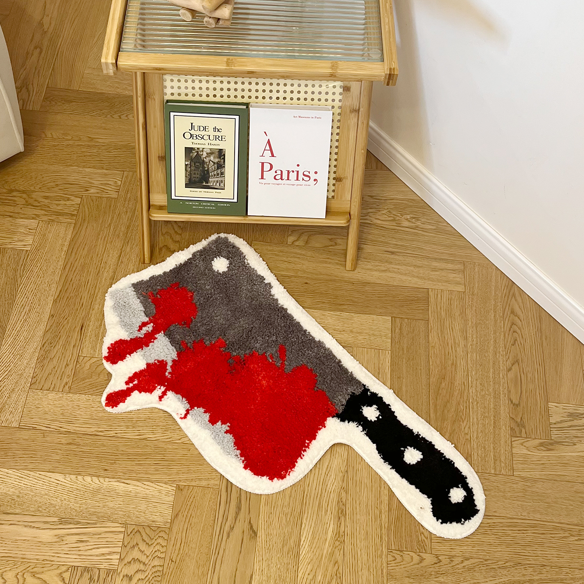 Tufting Rug Blood Knive Bathroom Mat Soft Halloween Bedside Rug Living Room Carpet Bedroom Floor Pad Aesthetic Home Decor