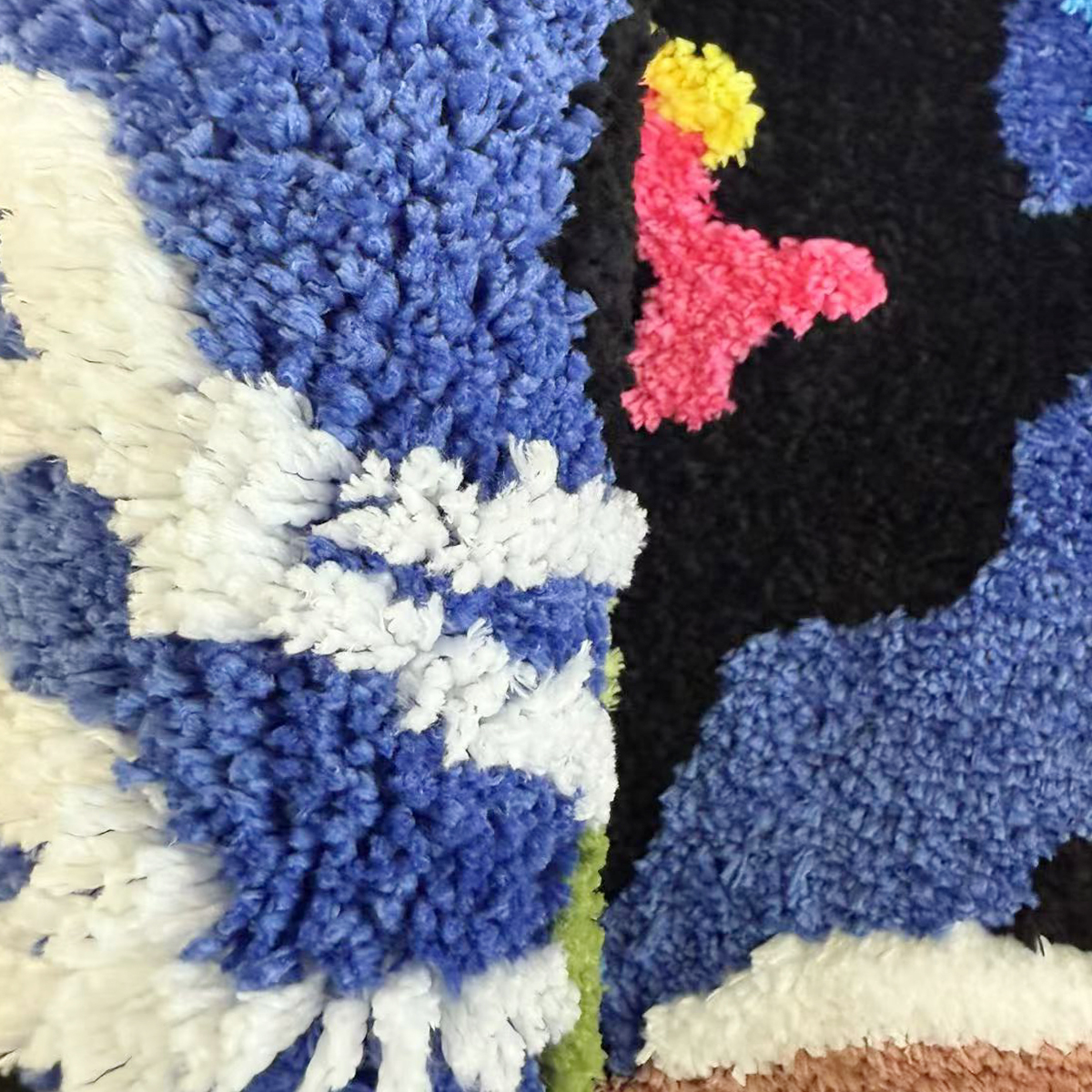 Underwater World Marine Organism Blue Tufted Rug Mat Soft Living Room Carpet Bathroom Area Floor Pad Bedroom Doormat Aesthetic