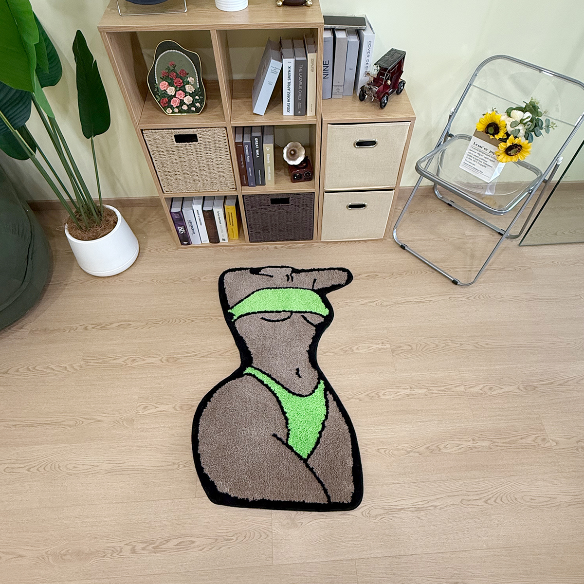 Sexy Bikini Tufting Rug Bathroom Mat Soft Body Chic Carpet Bedroom Rug Living Area Floor Pad Doormat Aesthetic Home Room Decor