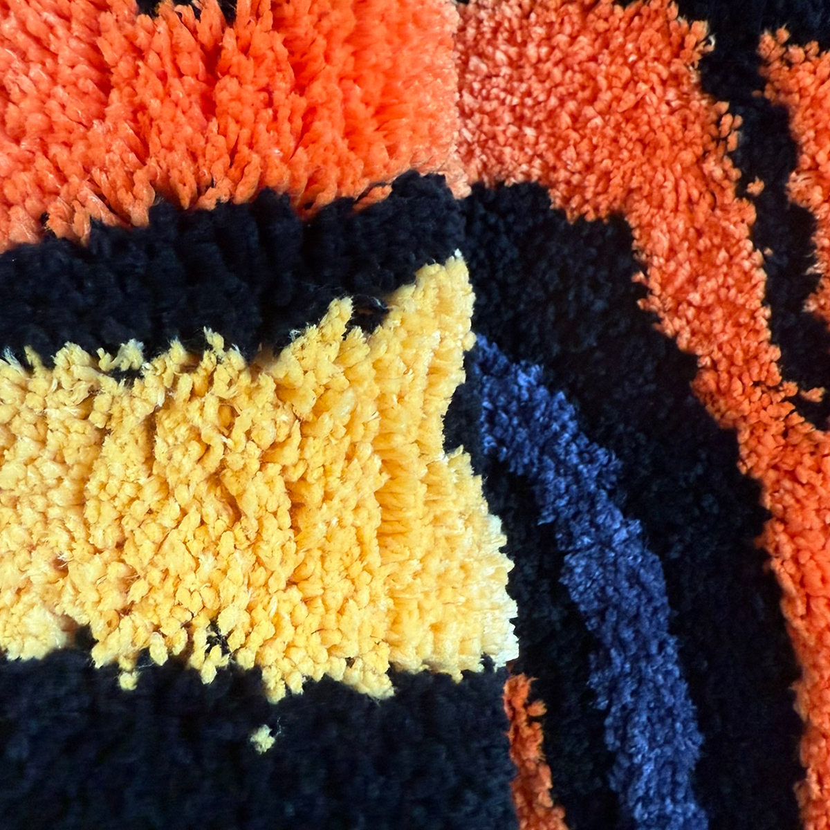 Cartoon Sports Car Tufted Rug, Vibrant Orange & Yellow Gradient Plush Floor Mat, Anti-Slip Irregular Shaped Carpet for Car Enthusiasts, Gaming Room & Bedroom Decor