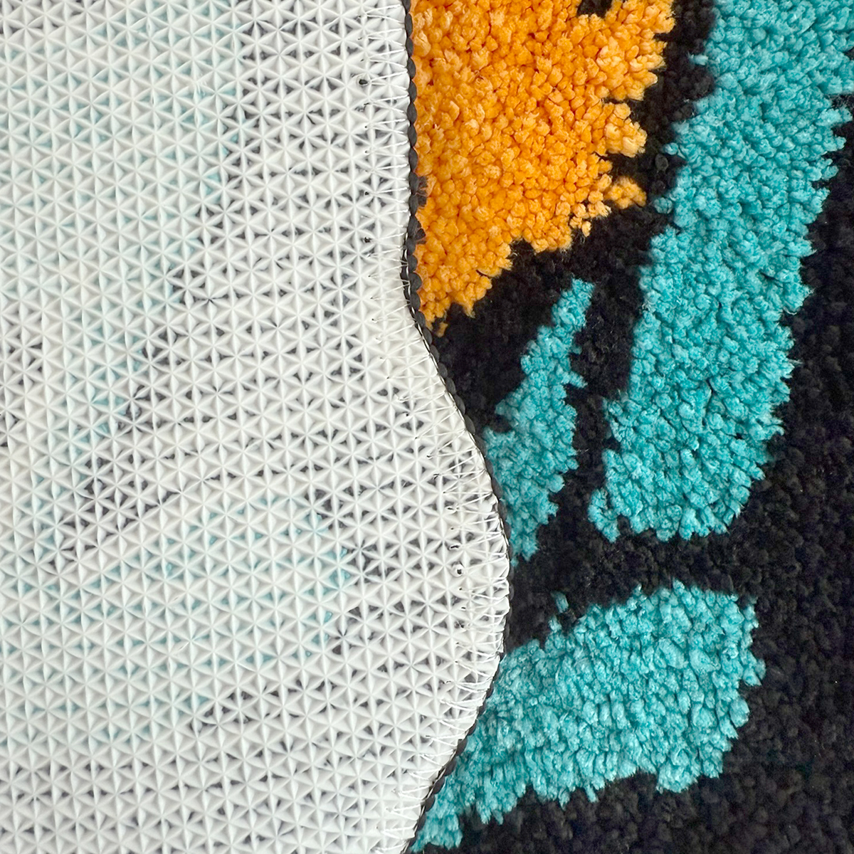 Cartoon Sports Car Tufted Rug, Vibrant Orange & Yellow Gradient Plush Floor Mat, Anti-Slip Irregular Shaped Carpet for Car Enthusiasts, Gaming Room & Bedroom Decor