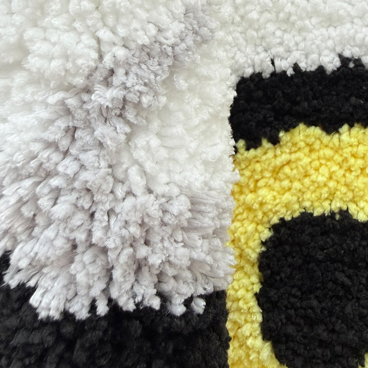 Cool Cat With Star Sunglasses Tufted Rug, Cute MOOD Letter Kitten Shaped Fluffy Floor Mat, Non Slip Absorbent Doormat for Bedroom Bathroom Home Decor