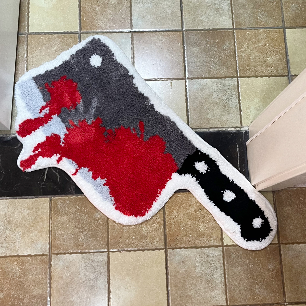 Tufting Rug Blood Knive Bathroom Mat Soft Halloween Bedside Rug Living Room Carpet Bedroom Floor Pad Aesthetic Home Decor