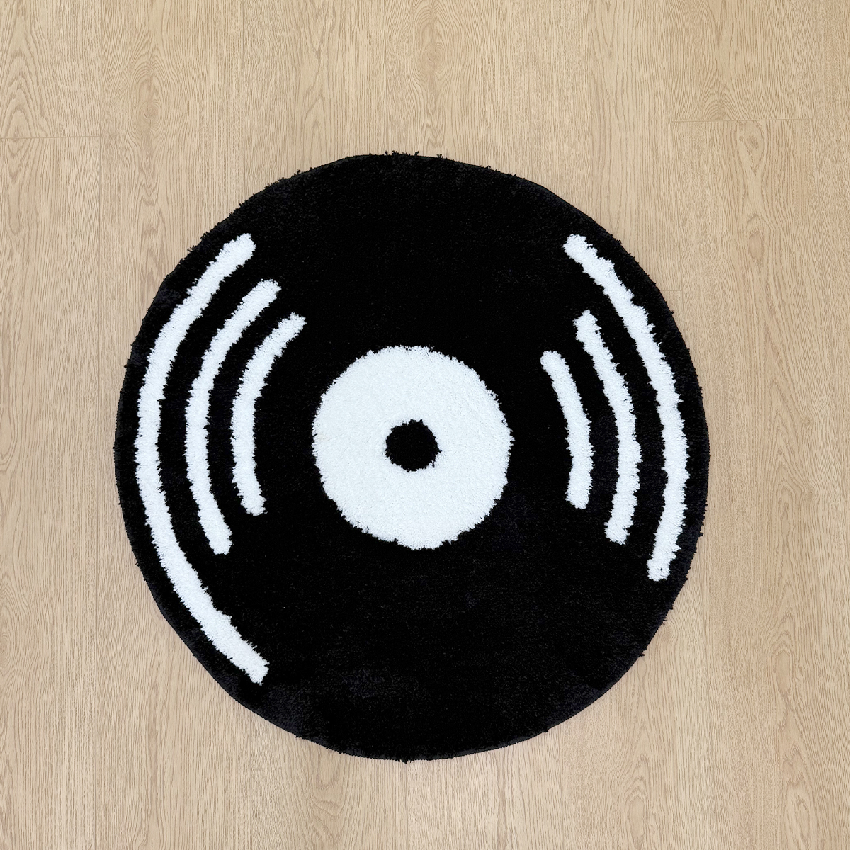 Creative Vinyl Record Tufted Rug Indoor Aesthetic Home Decoration Halloween Gifts Round Tufting Soft Rug Horror Movie Safety Mat