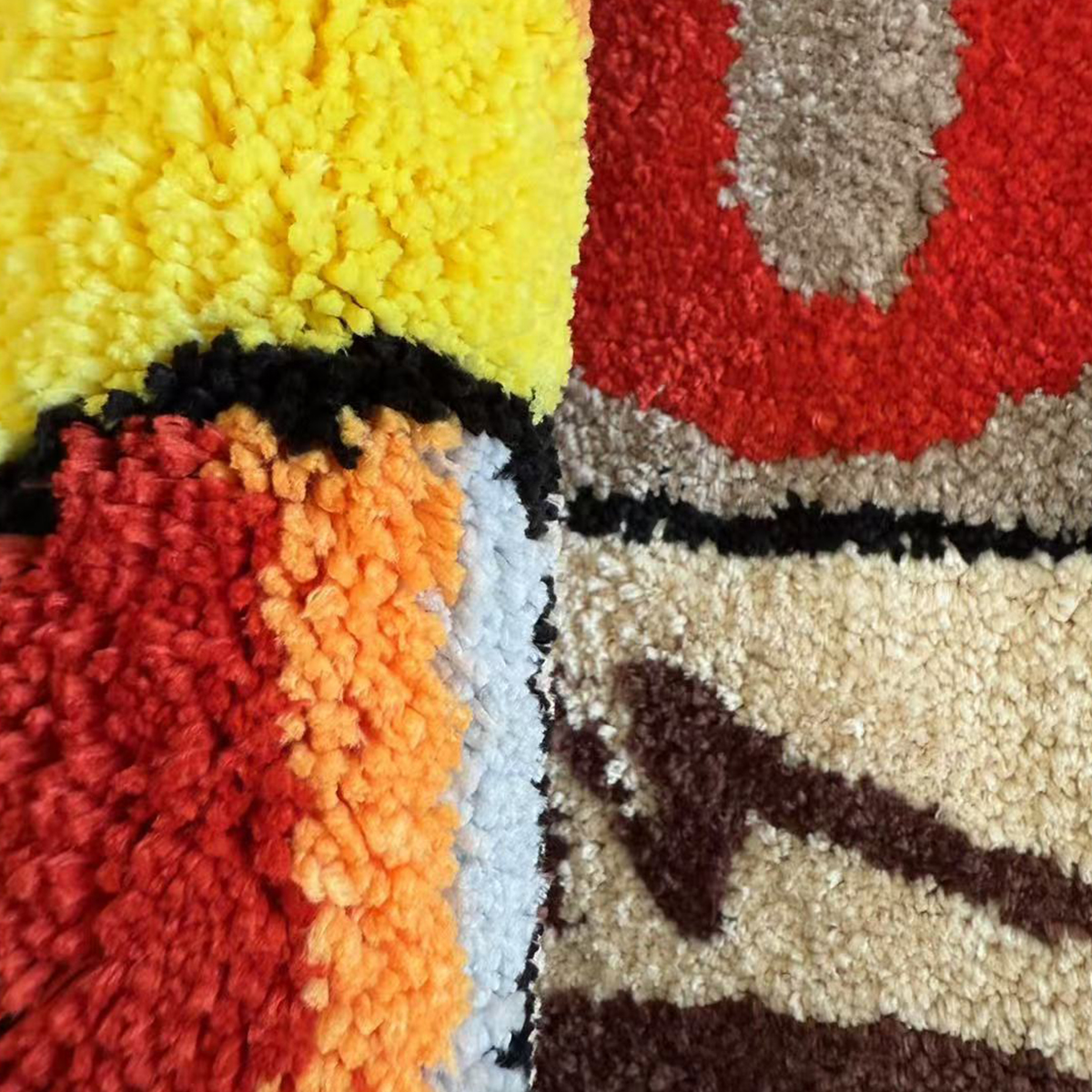 Unique Cigar-Shaped Tufted Rug Anti-Slip Decorative Floor Mat Cool Textile Art Home Decor Small Size Adult Suitable Bedside Rug