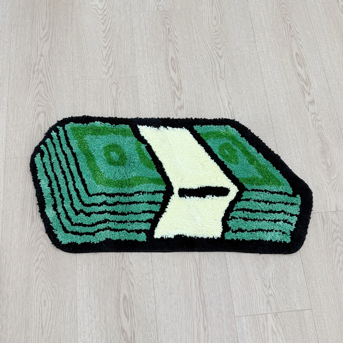 Cartoon Dollar Green Tufted Rug Bathroom Mat Bathmat Rug Carpet Entrance Doormat Floor Anti Slip Foot Pad Aesthetic Home Decor
