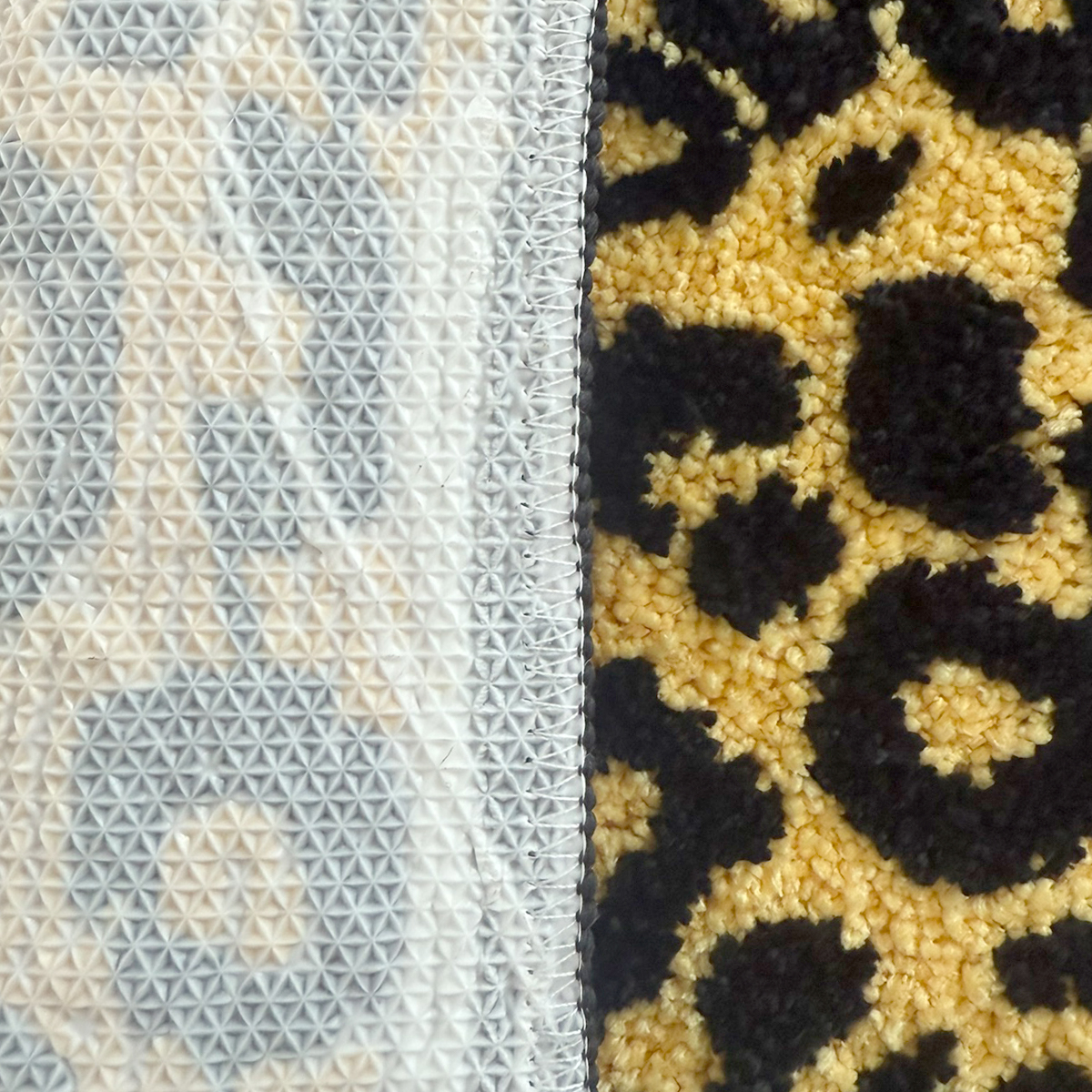 Yellow Leopard Print Tufted Rug | Soft Plush Animal Shaped Floor Mat | Whimsical Home Decor for Bathroom, Bedroom, Kids Room