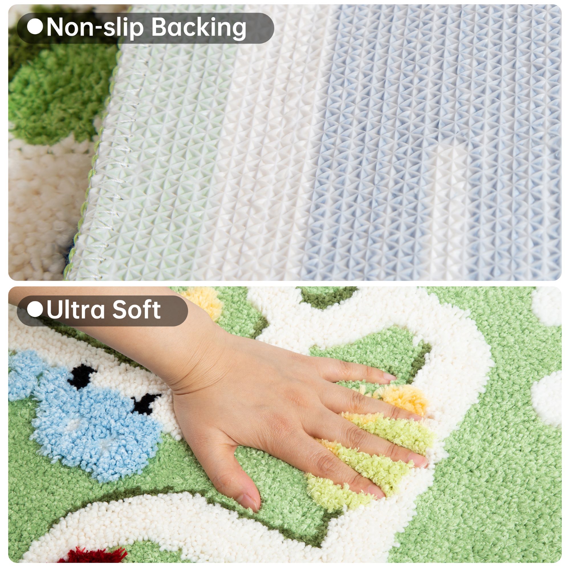 Kids Play Mat Road Map Rug - Colorful Fluffy Floor Mat for Toddler Bedroom Playroom, Interactive Traffic Park Pattern Carpet, Anti-Slip Soft Play Area Mat