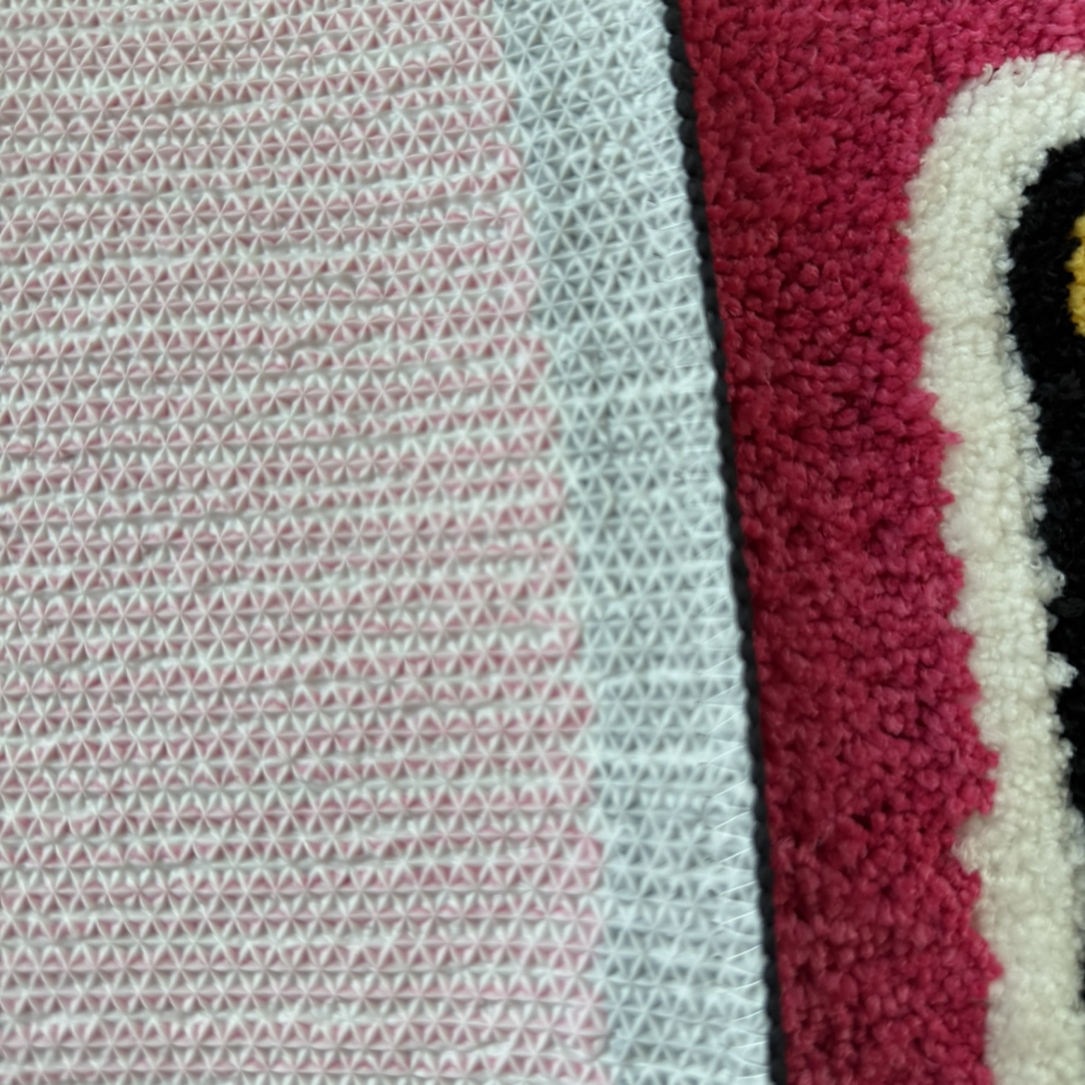 Pink Lighter Shaped Tufted Rug Set, "RUG" Letter & Heart Flame Design Plush Floor Mat, Anti-Slip Irregular Carpet for Street Style Bedroom & Dorm Decor