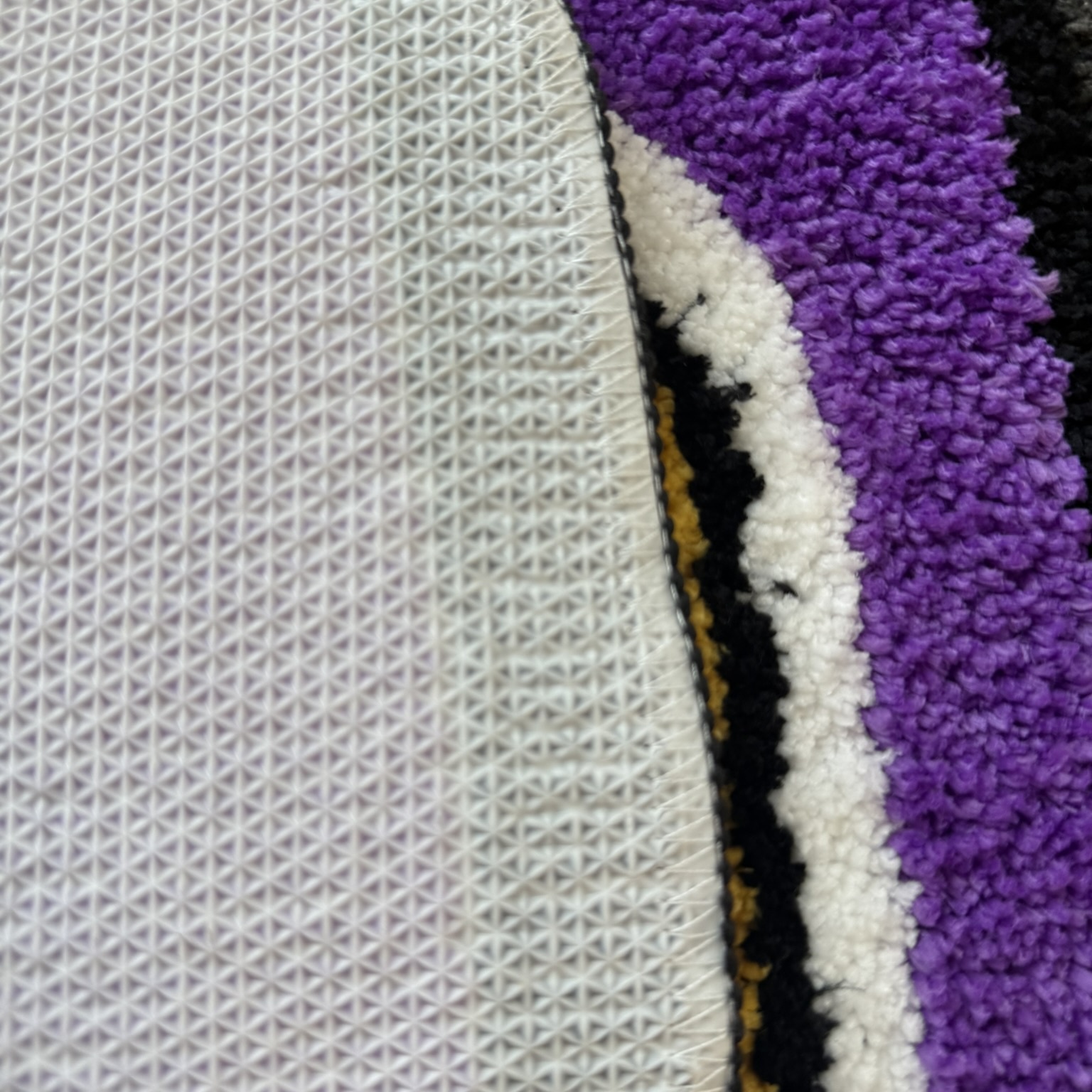 Purple Lighter Shaped Tufted Rug Set, "RUG" Letter & Heart Flame Design Plush Floor Mat, Anti-Slip Irregular Carpet for Street Style Bedroom & Dorm Decor