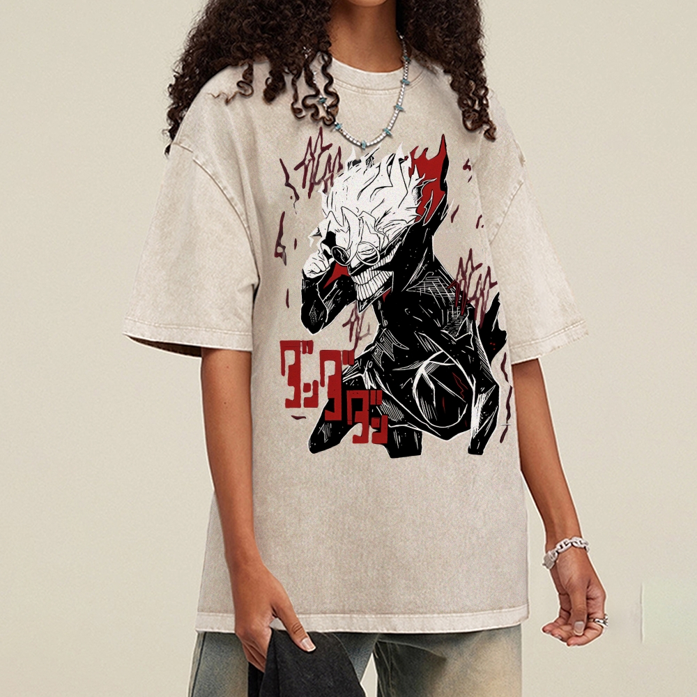 Dandadan Vintage Snowflake Washed T-Shirt