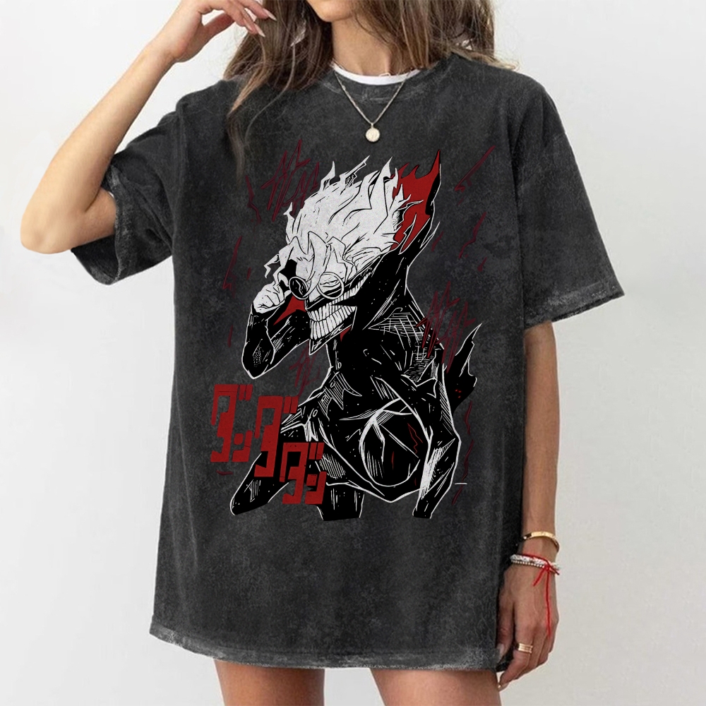 Dandadan Vintage Snowflake Washed T-Shirt