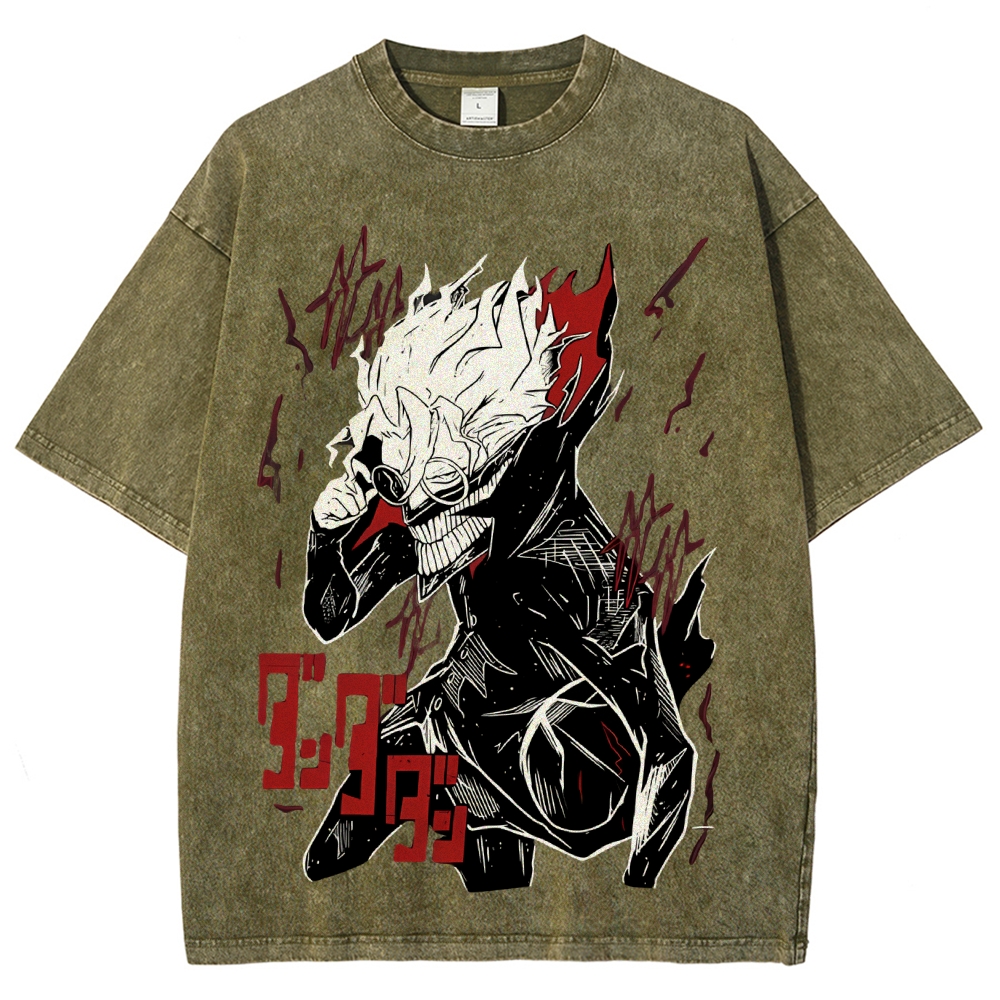 Dandadan Vintage Snowflake Washed T-Shirt