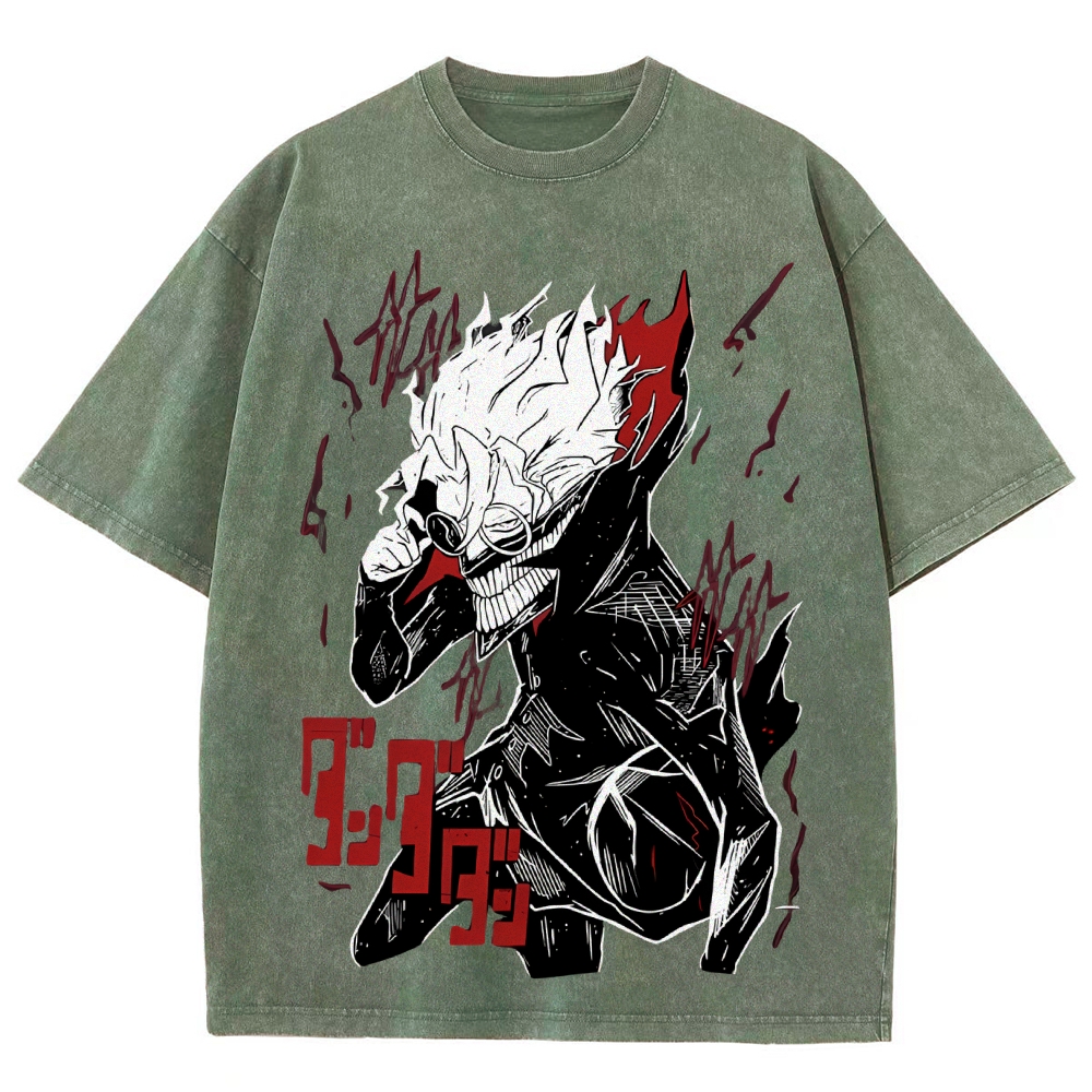 Dandadan Vintage Snowflake Washed T-Shirt