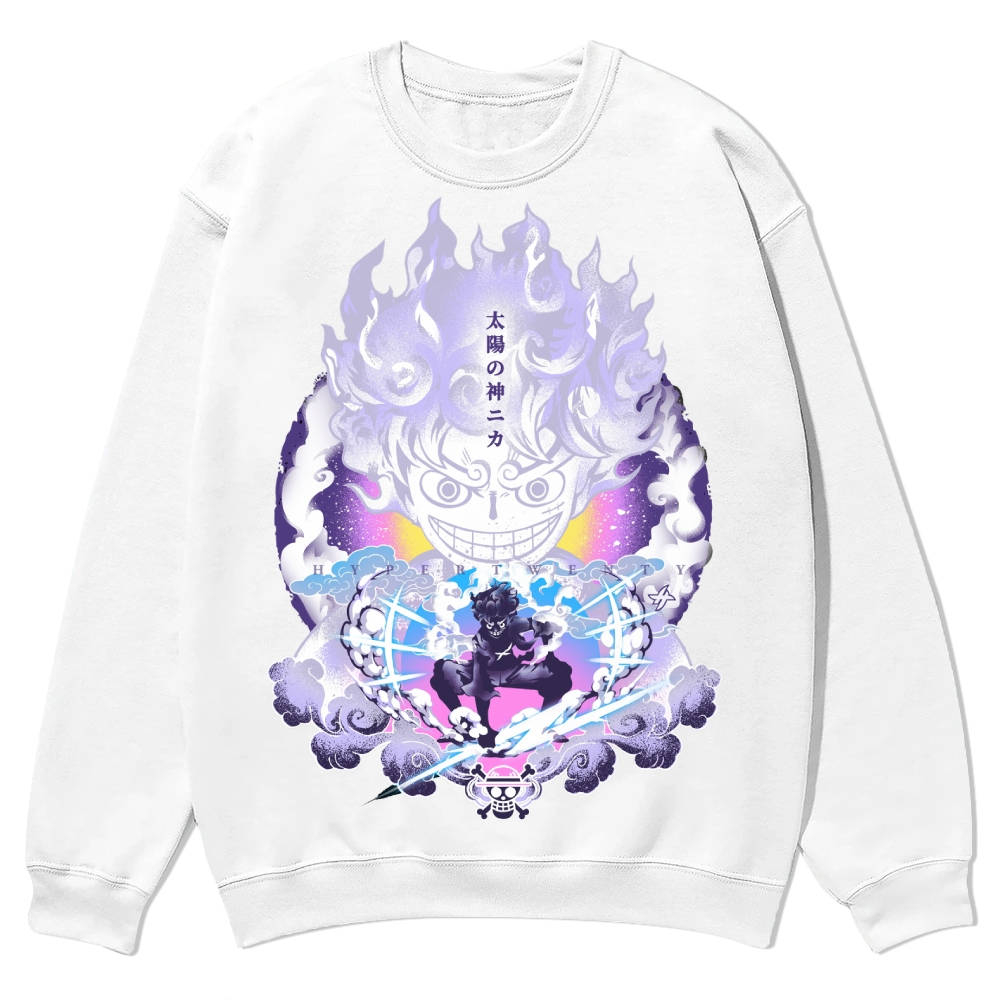 One Piece Luffy Gear 5 Streetwear Crewneck Sweatshirt 