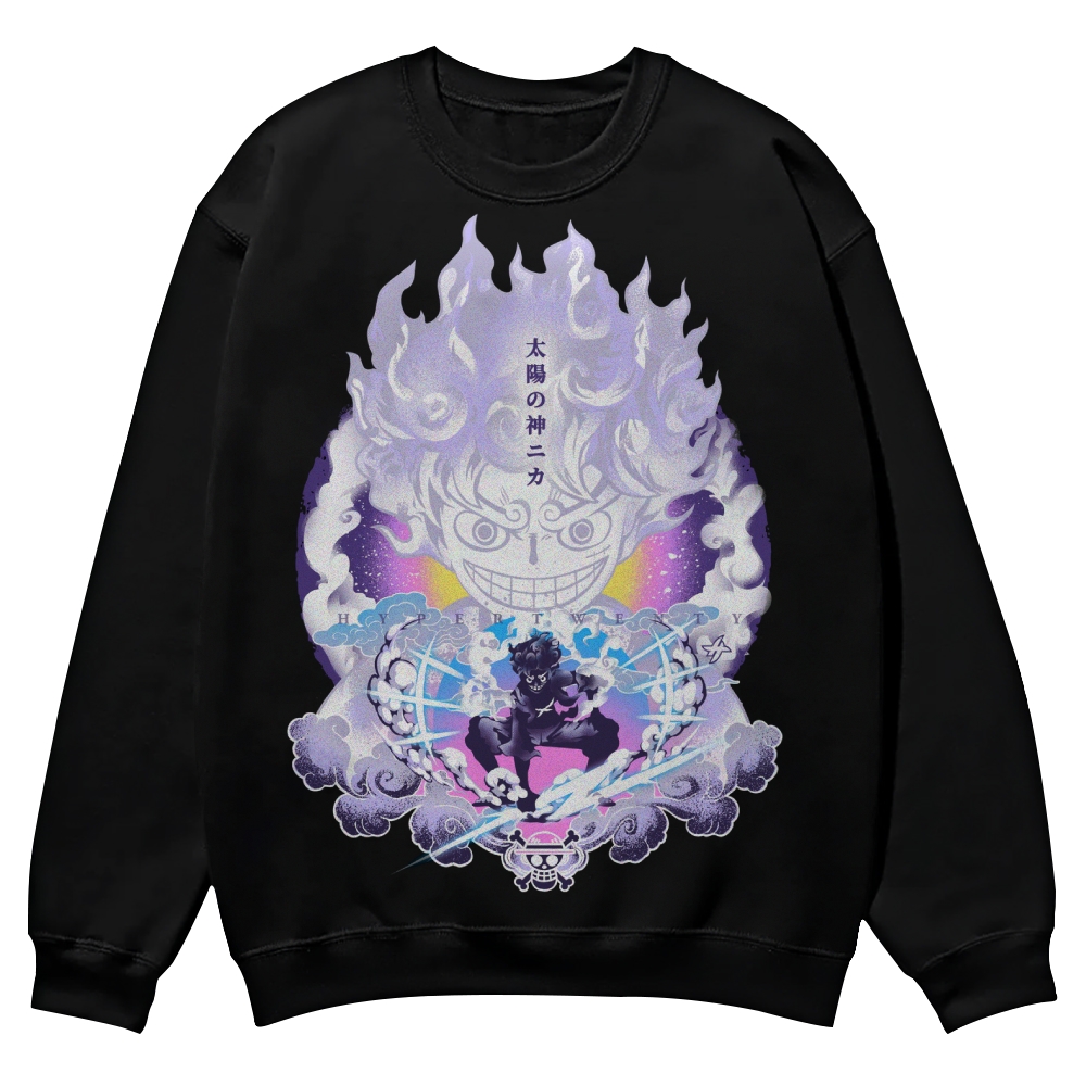 One Piece Luffy Gear 5 Streetwear Crewneck Sweatshirt 