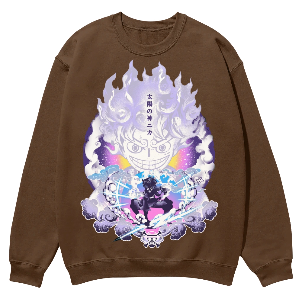 One Piece Luffy Gear 5 Streetwear Crewneck Sweatshirt 