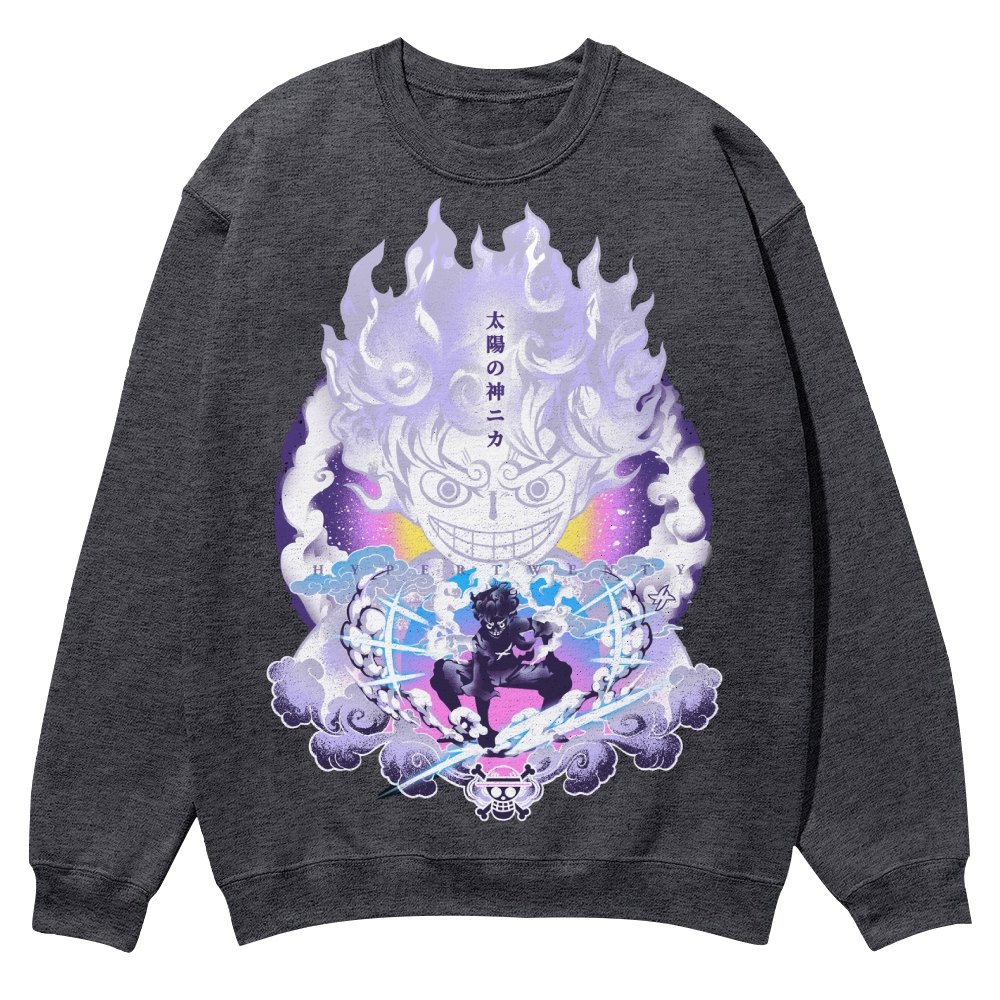 One Piece Luffy Gear 5 Streetwear Crewneck Sweatshirt 