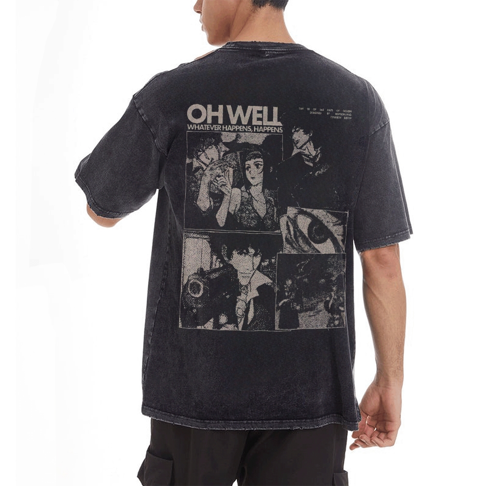 Cowboy Bebop Whatever Happens Vintage Oversized T-Shirt
