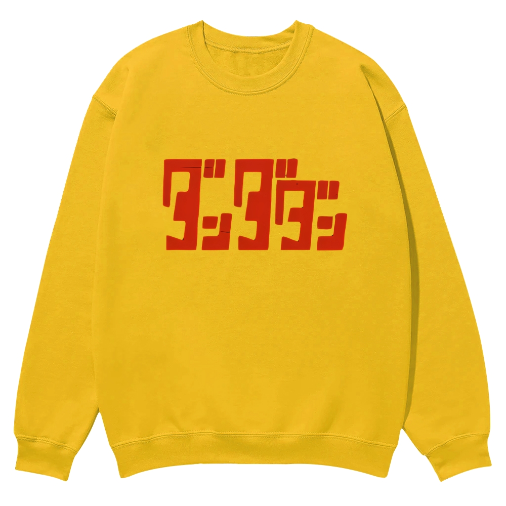 Dandadan Casual Crewneck Front&Back Print Sweatshirt