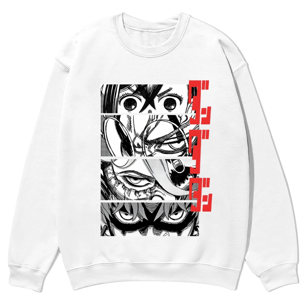 Dandadan Casual Crewneck Front Print Sweatshirt