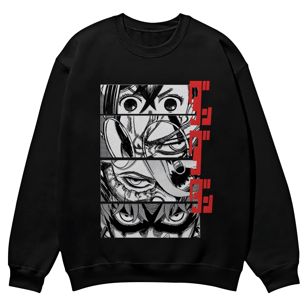 Dandadan Casual Crewneck Front Print Sweatshirt