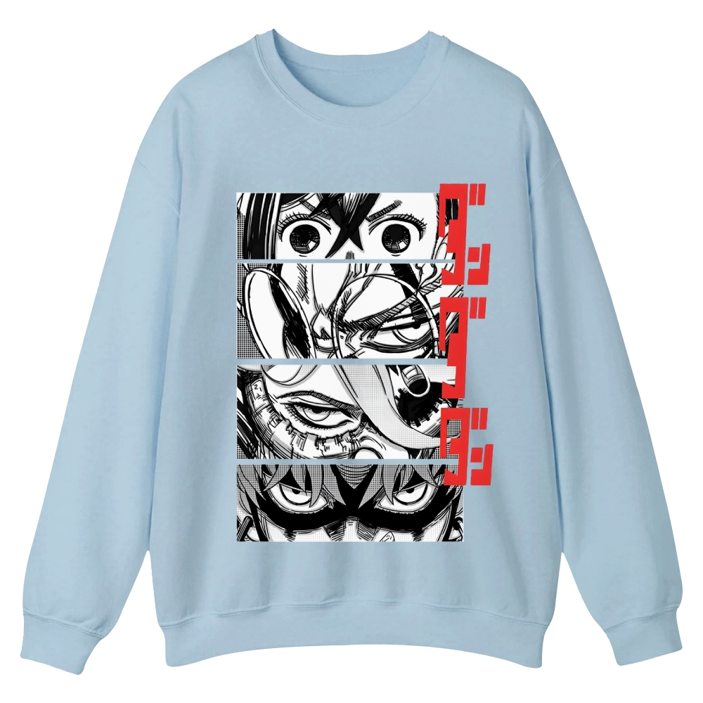 Dandadan Casual Crewneck Front Print Sweatshirt