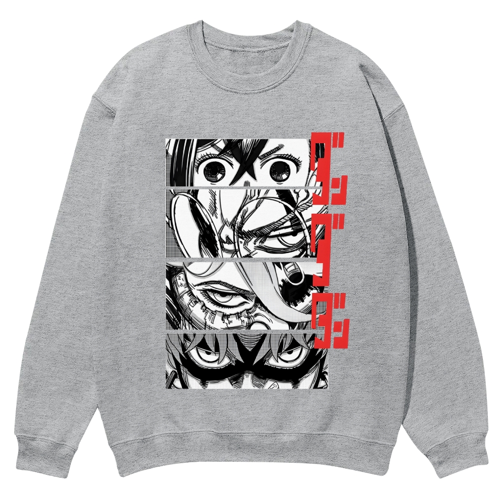 Dandadan Casual Crewneck Front Print Sweatshirt