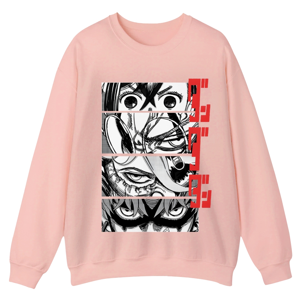 Dandadan Casual Crewneck Front Print Sweatshirt