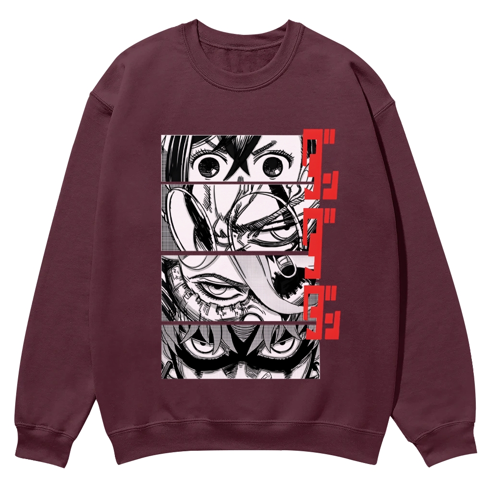 Dandadan Casual Crewneck Front Print Sweatshirt