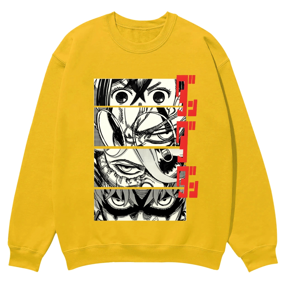 Dandadan Casual Crewneck Front Print Sweatshirt