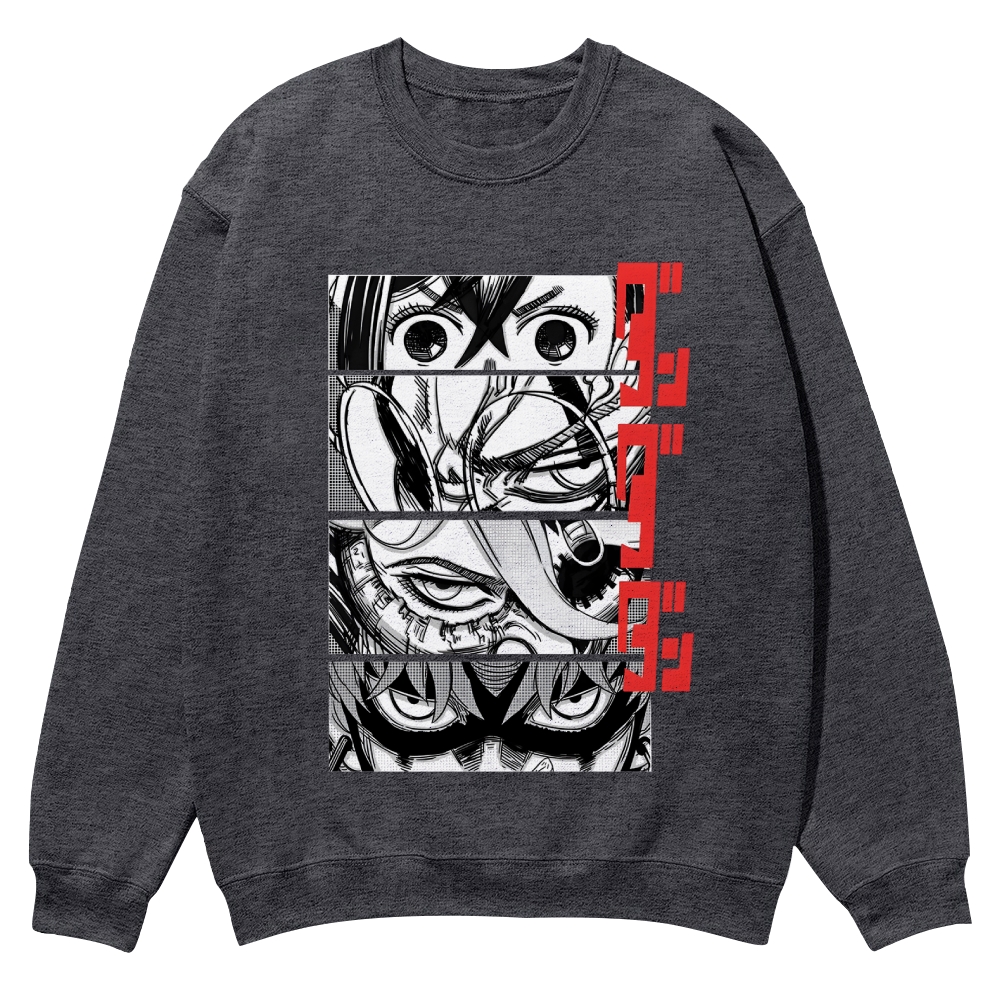 Dandadan Casual Crewneck Front Print Sweatshirt