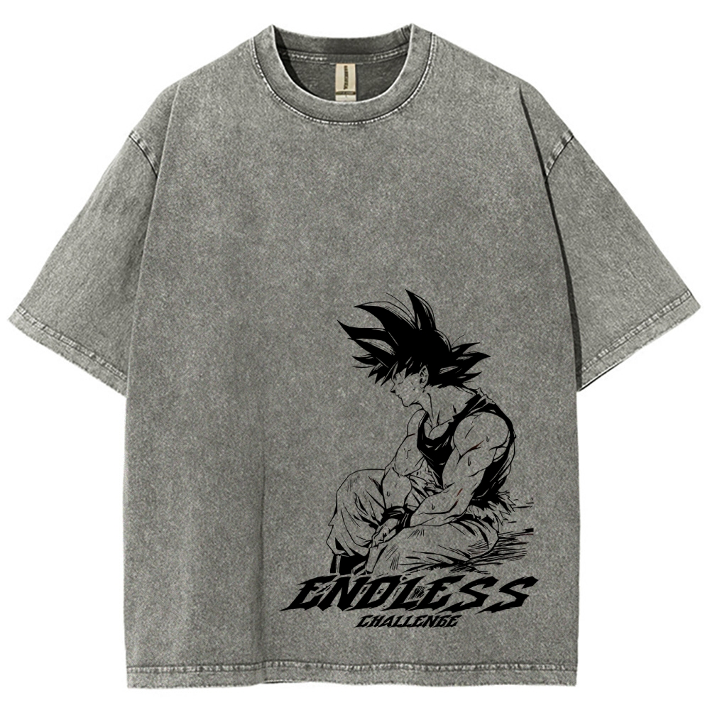 Goku endless challenge Washed T-Shirt | DragonBall