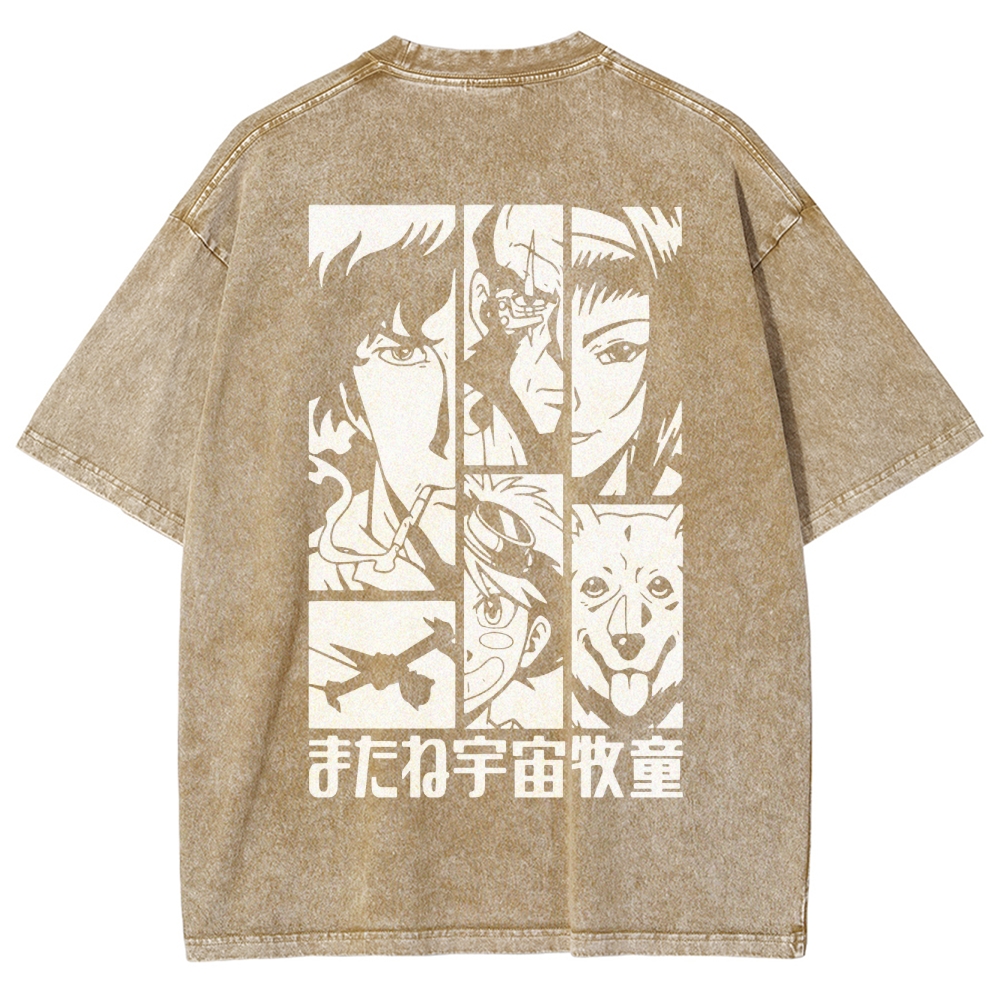 COWBOY BEBOP IV ACID WASH TEE