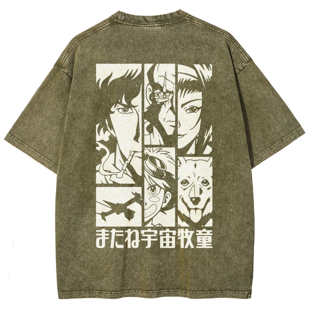COWBOY BEBOP IV ACID WASH TEE