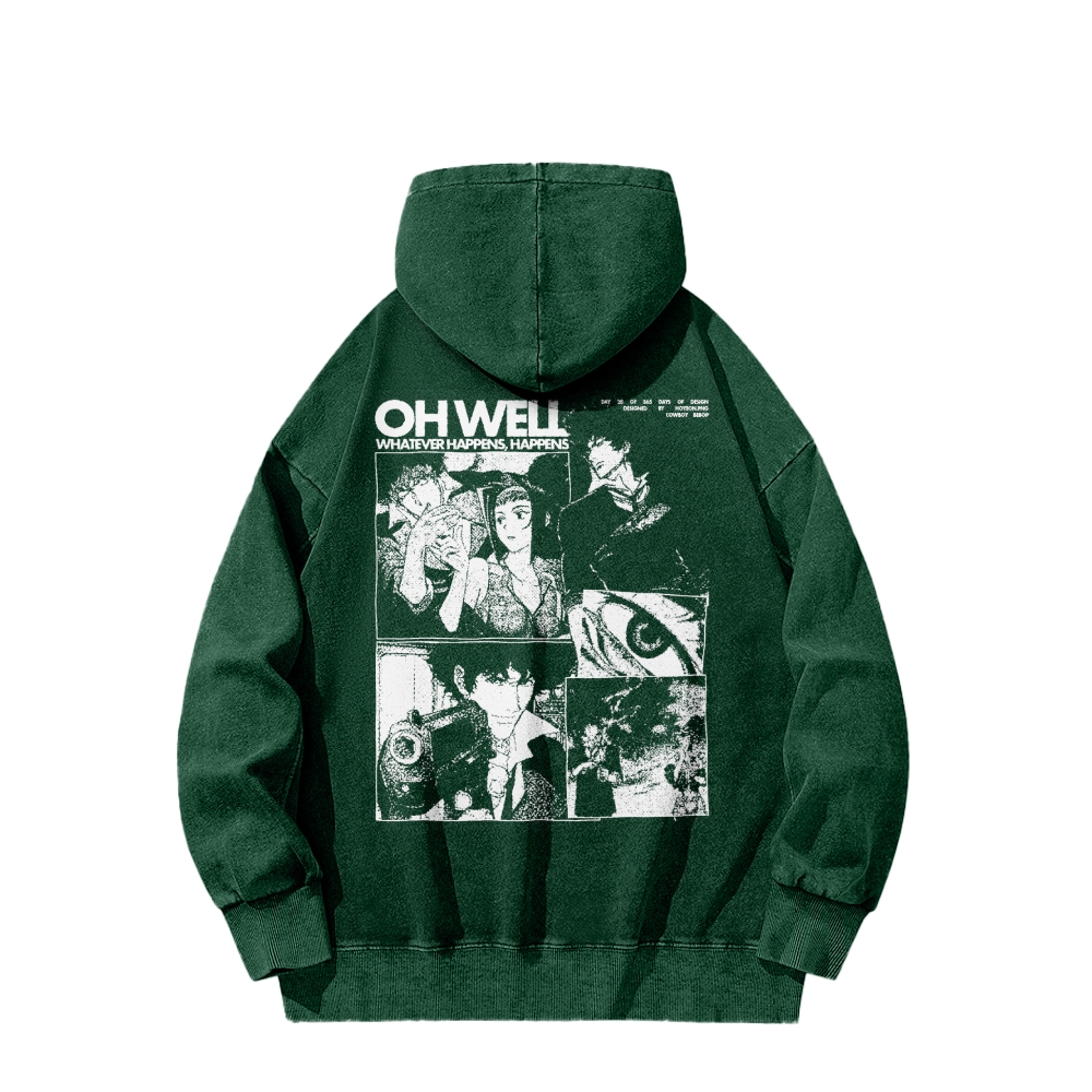 Cowboy Bebop Casual Washed Hoodie