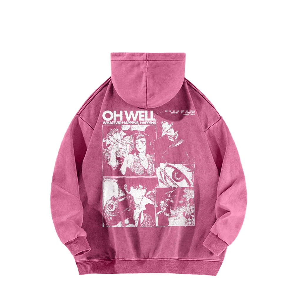 Cowboy Bebop Casual Washed Hoodie