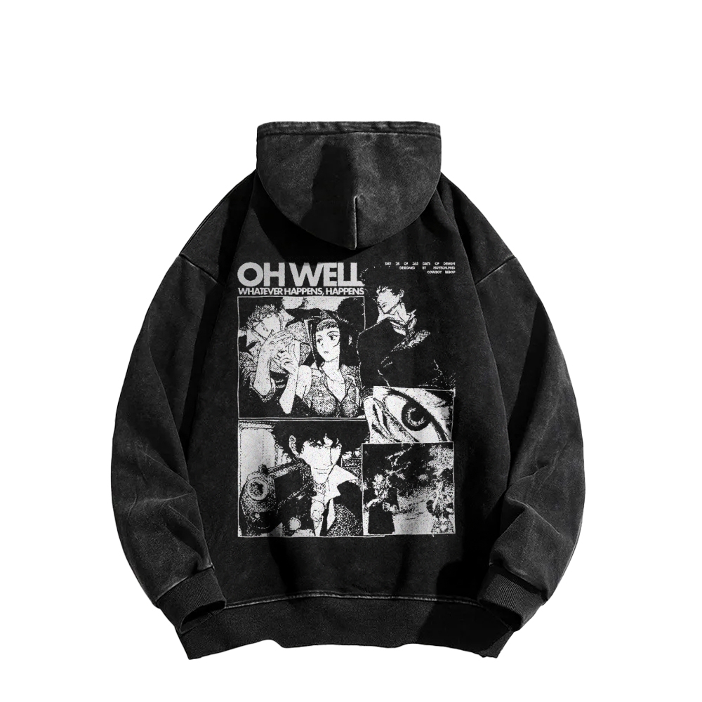 Cowboy Bebop Casual Washed Hoodie