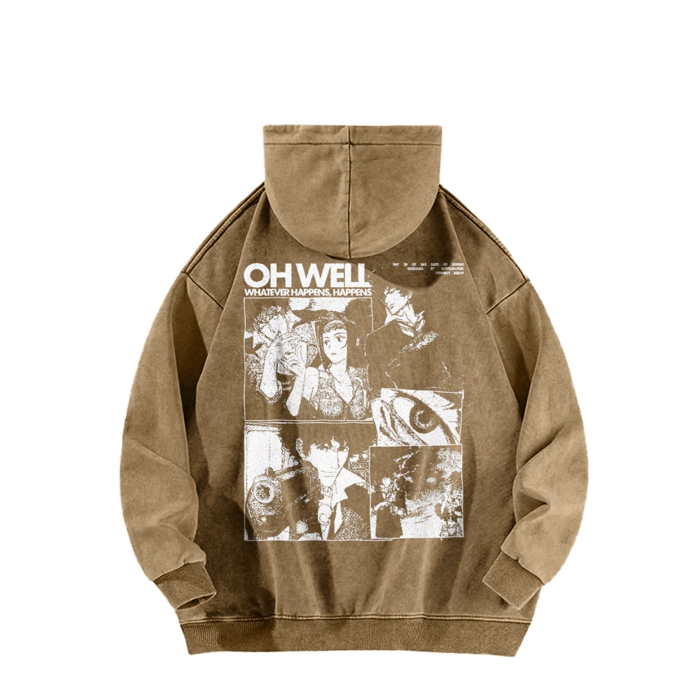Cowboy Bebop Casual Washed Hoodie