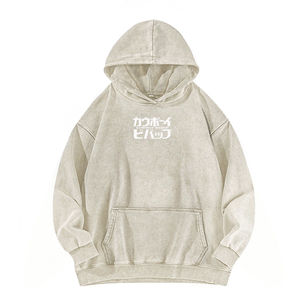 Cowboy Bebop Casual Washed Hoodie
