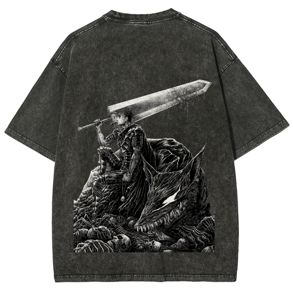 Berserk Streetwear Unisex Fit Washed T-Shirt