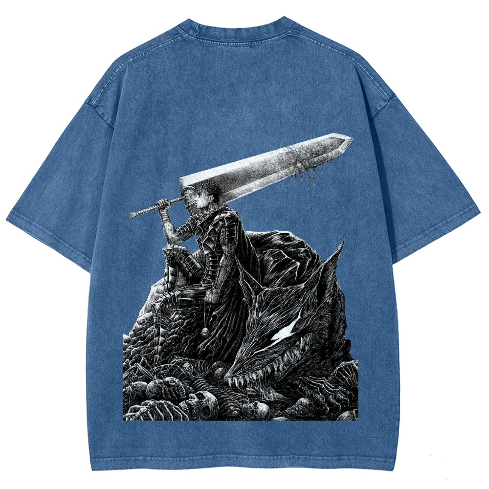 Berserk Streetwear Unisex Fit Washed T-Shirt
