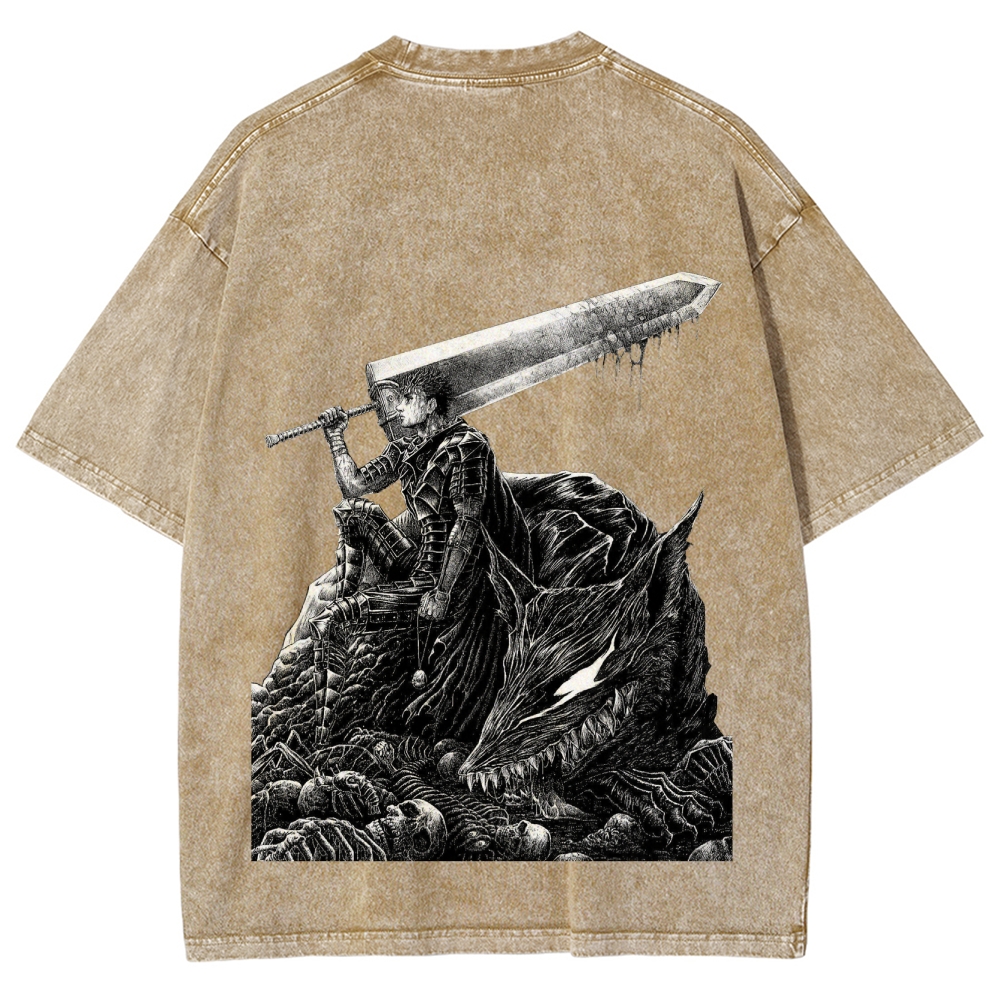 Berserk Streetwear Unisex Fit Washed T-Shirt