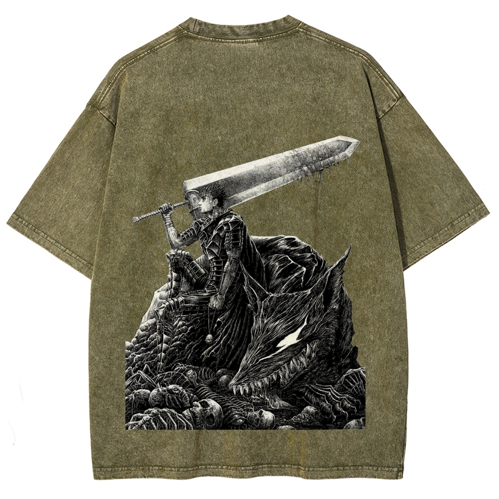 Berserk Streetwear Unisex Fit Washed T-Shirt