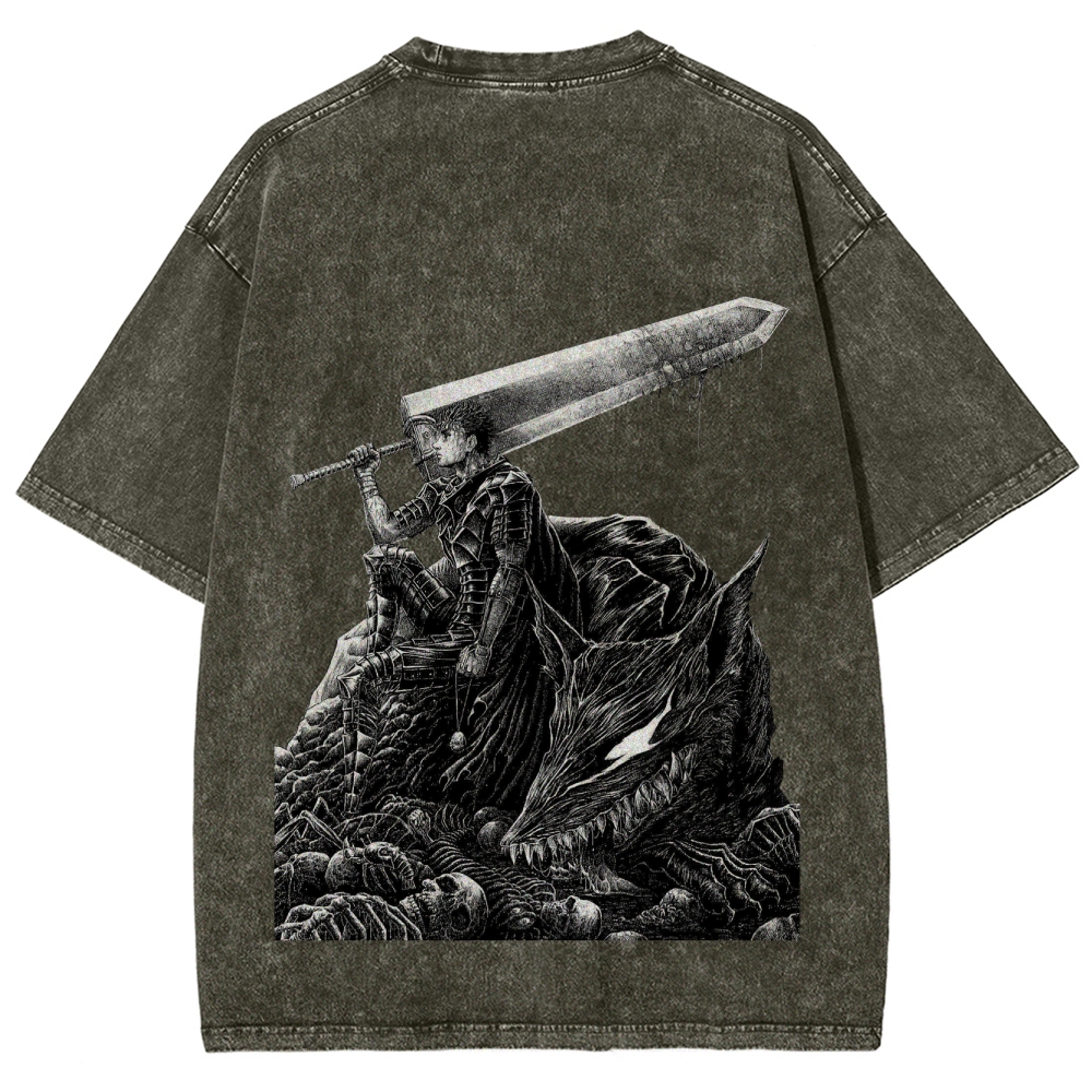 Berserk Streetwear Unisex Fit Washed T-Shirt