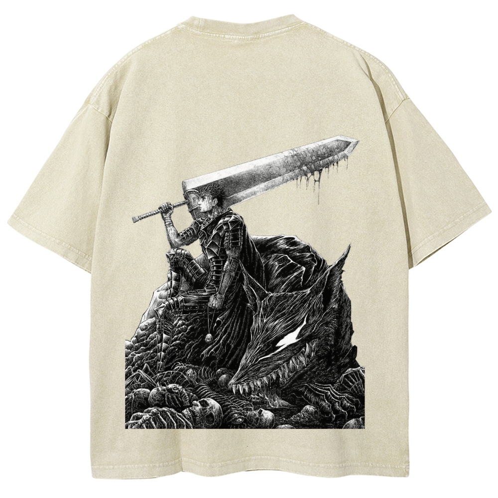 Berserk Streetwear Unisex Fit Washed T-Shirt